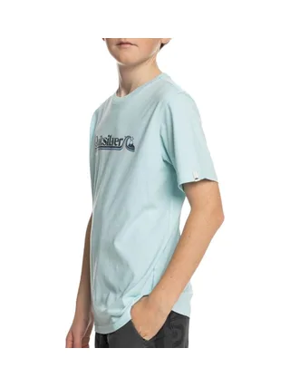 T-Shirt Bleu Homme Quiksilver Alllinedup 2