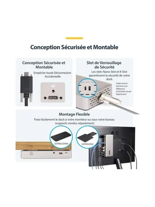 StarTech.com 150UE-USB4DOCKTRIPLE laptop dock/port replicator 14