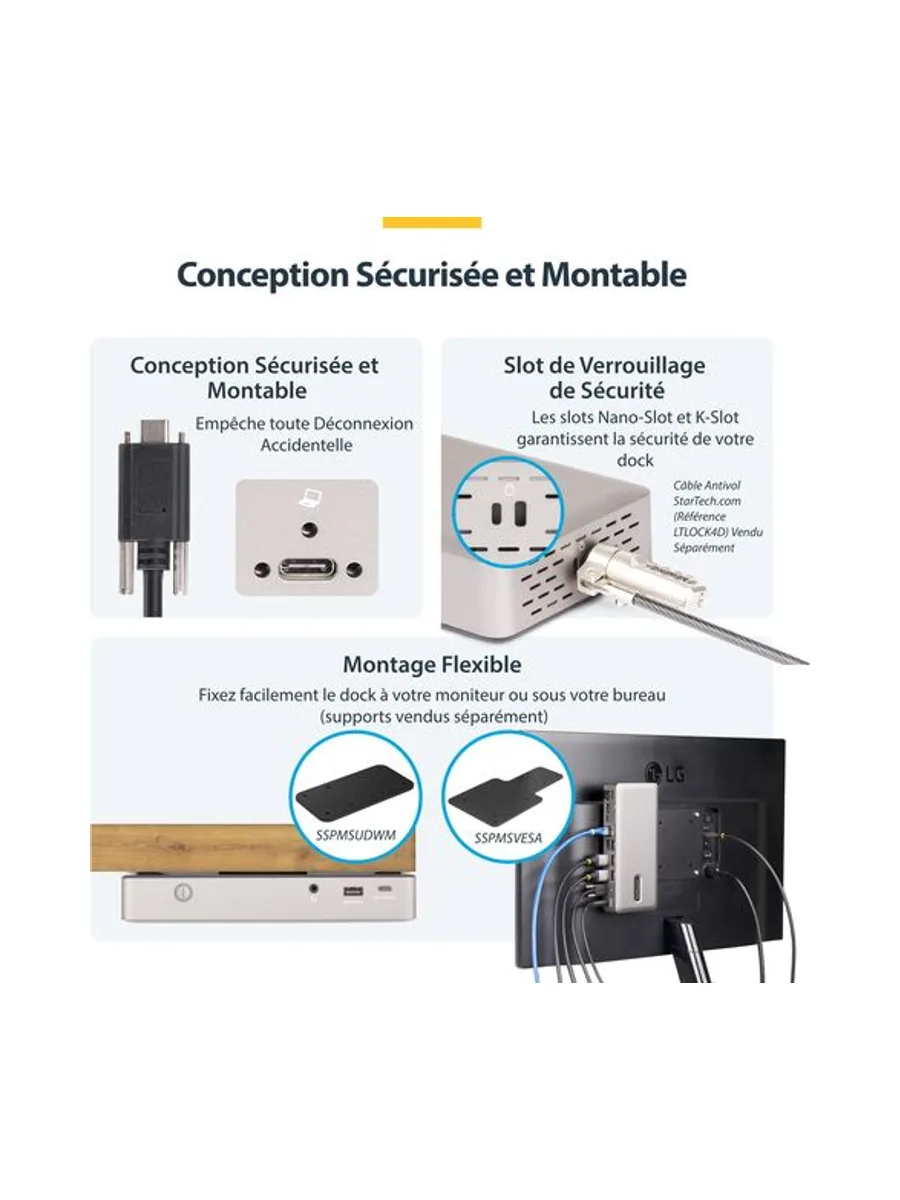 StarTech.com 150UE-USB4DOCKTRIPLE laptop dock/port replicator 14