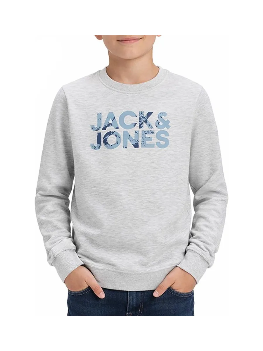 Sweat Gris Chiné Garçon Jack & Jones Splash 2