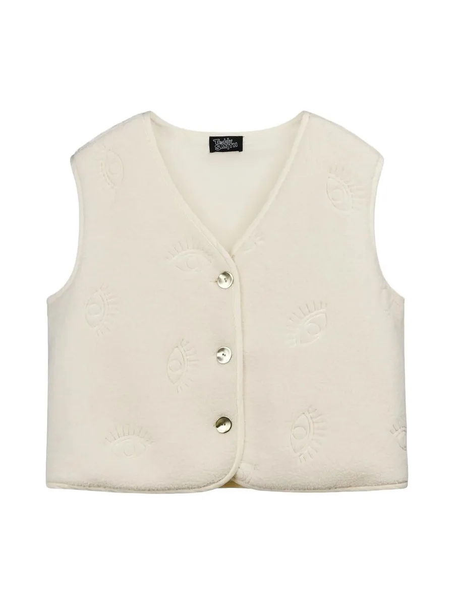 Gilet Blanc Femme Teddy Smith Eyes 2