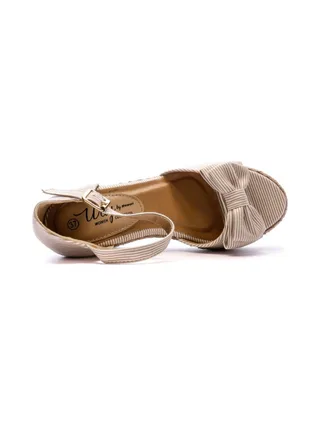 Sandales Compensées Beige Femme Beppi 4