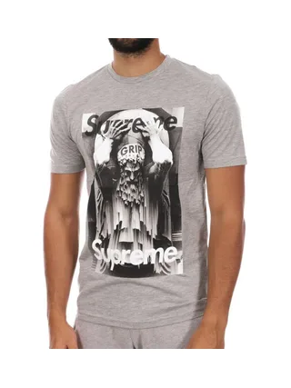 T-shirt Gris Homme Supreme Grip God 1