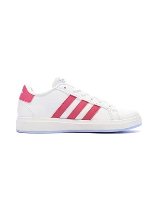 Baskets Blanches/Roses Fille Adidas Grand Court 2.00 2