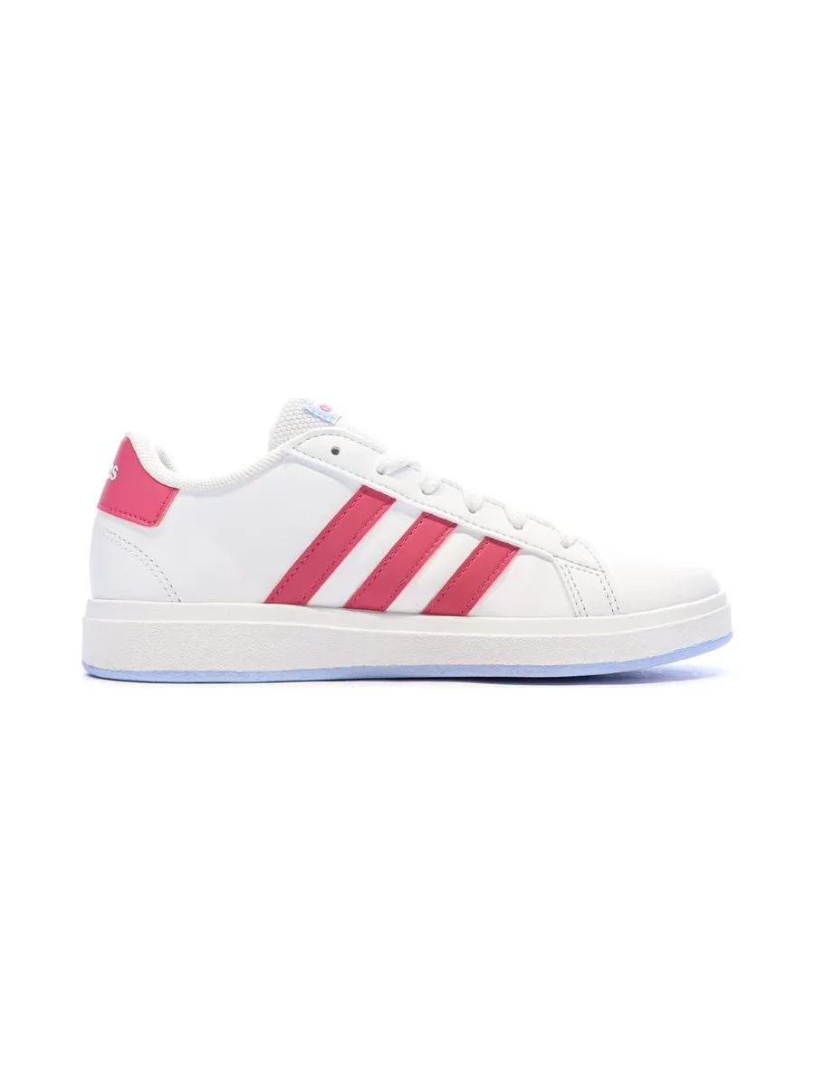 Baskets Blanches/Roses Fille Adidas Grand Court 2.00 3