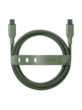 PanzerGlass empower™ by ® Racing 60W USB-C to USB-C Cable | USB 2.0 | 2M | Sage USB cable 4