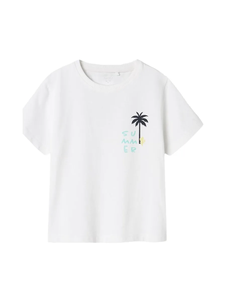 T-shirt Blanc Fille Name it Jerko 1