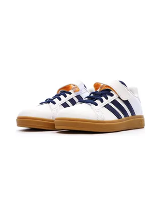 Baskets Blanche/Bleu Garçon Adidas Grand Court 2.0 El C 6