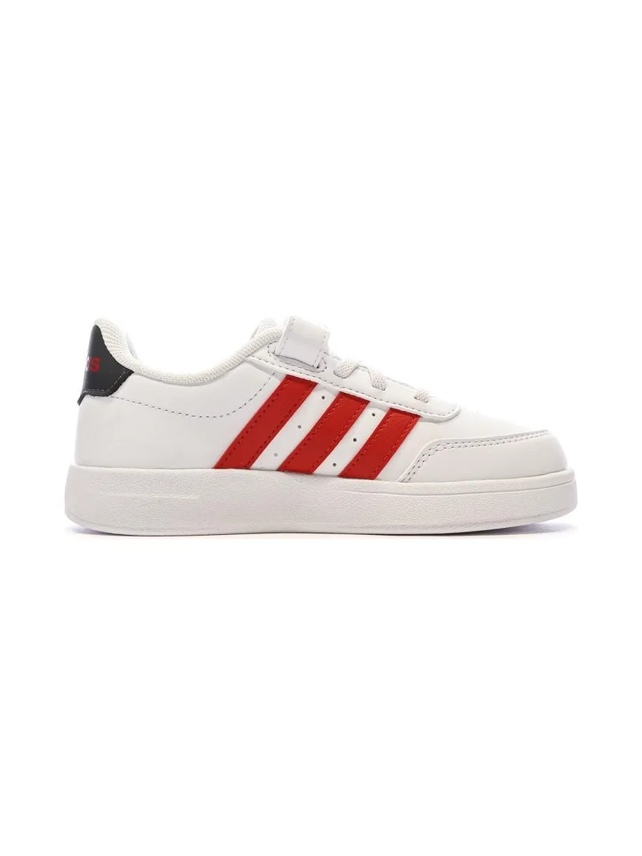 Baskets Blanc/Rouge Garçon Adidas Breaknet 2.0 3