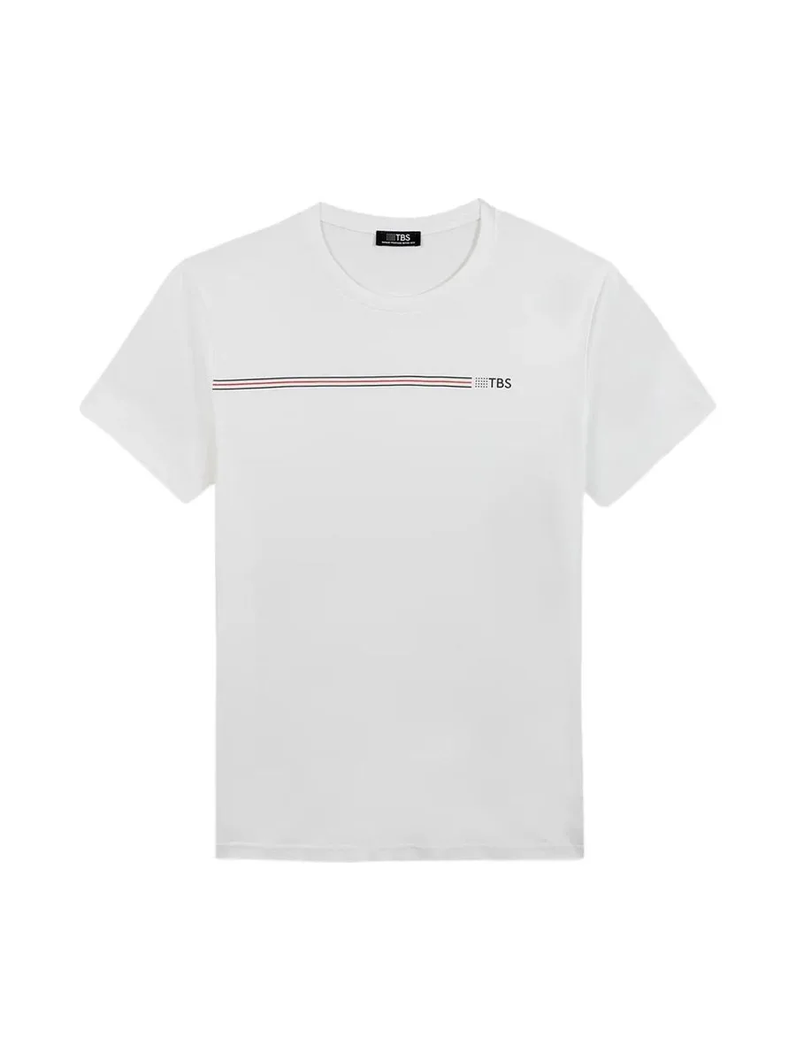 T-shirt Blanc Homme TBS MELUTEE 2