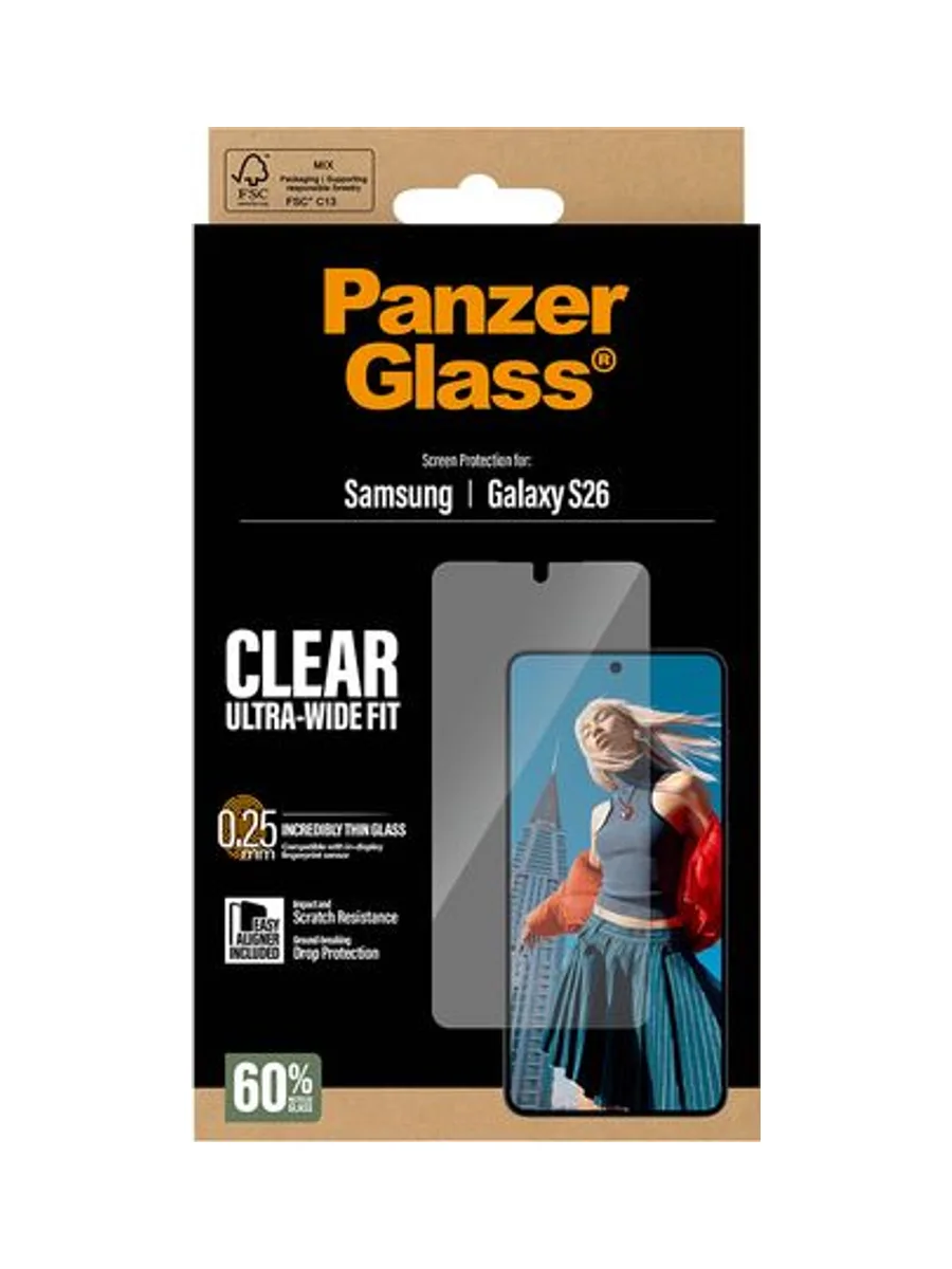 PanzerGlass ® Screen Protector Samsung Galaxy S26 | Ultra-Wide Fit w. EasyAligner 3