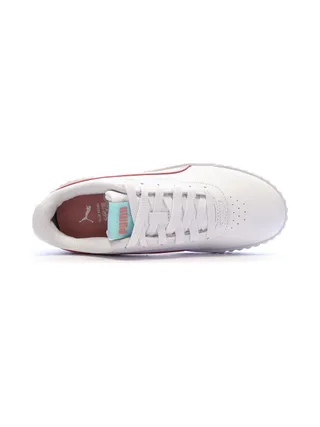 Baskets Blanche/Rose/Bleu Fille Puma Carina 3