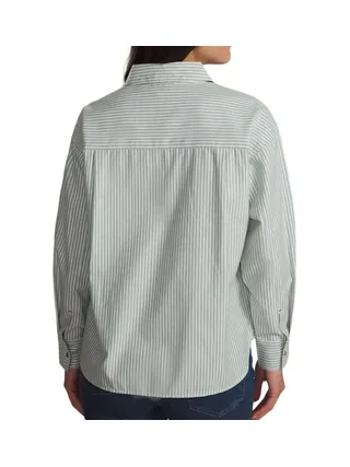 Chemise Rayures Vert Femme TBS Oxygene 2