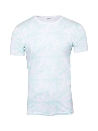 T-shirt Blanc/Turquoise Homme La Maison Blaggio Fleur 1
