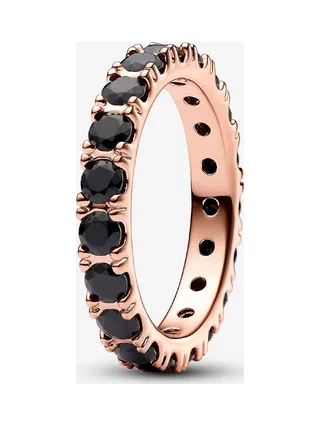 Pandora - Bague en plaqué or rose 14 carats noir 1