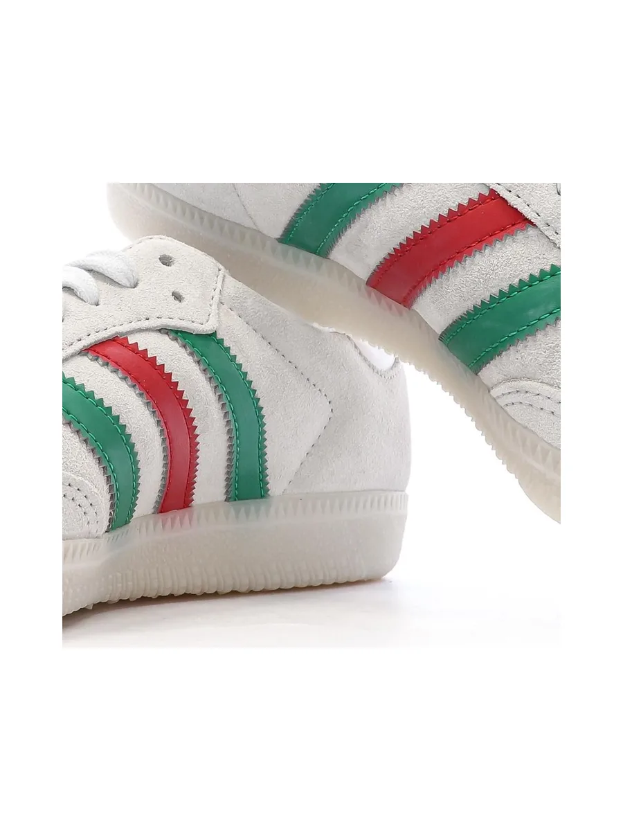Baskets Grises/Vertes/Rouges Homme Adidas Samba 8