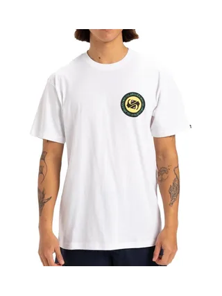 T-shirt Blanc Homme Quiksilver Circle Back 1