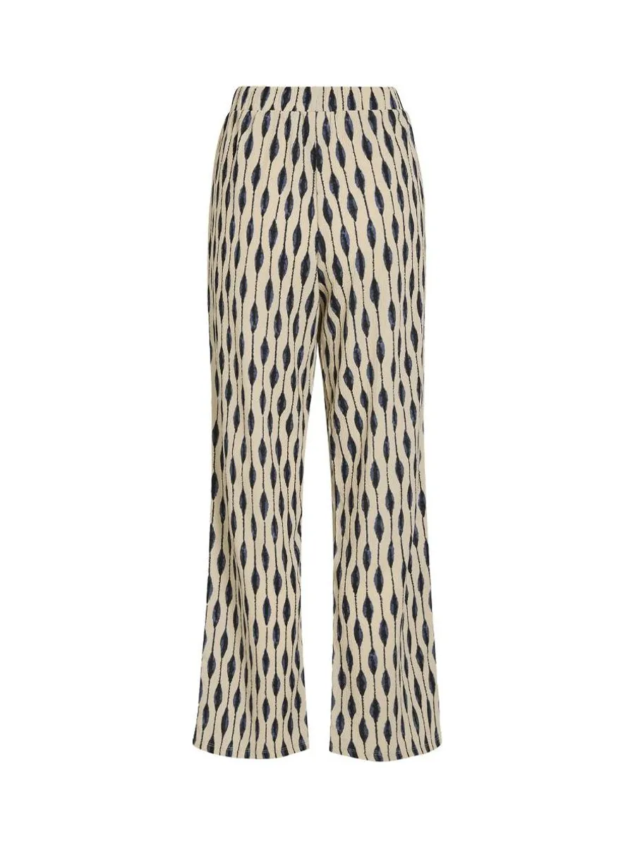 Pantalon Beige/Bleu Femme Vila Viadda 3