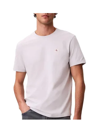 T-Shirt Gris Clair Homme Calvin Klein Jeans Badge L4G 1