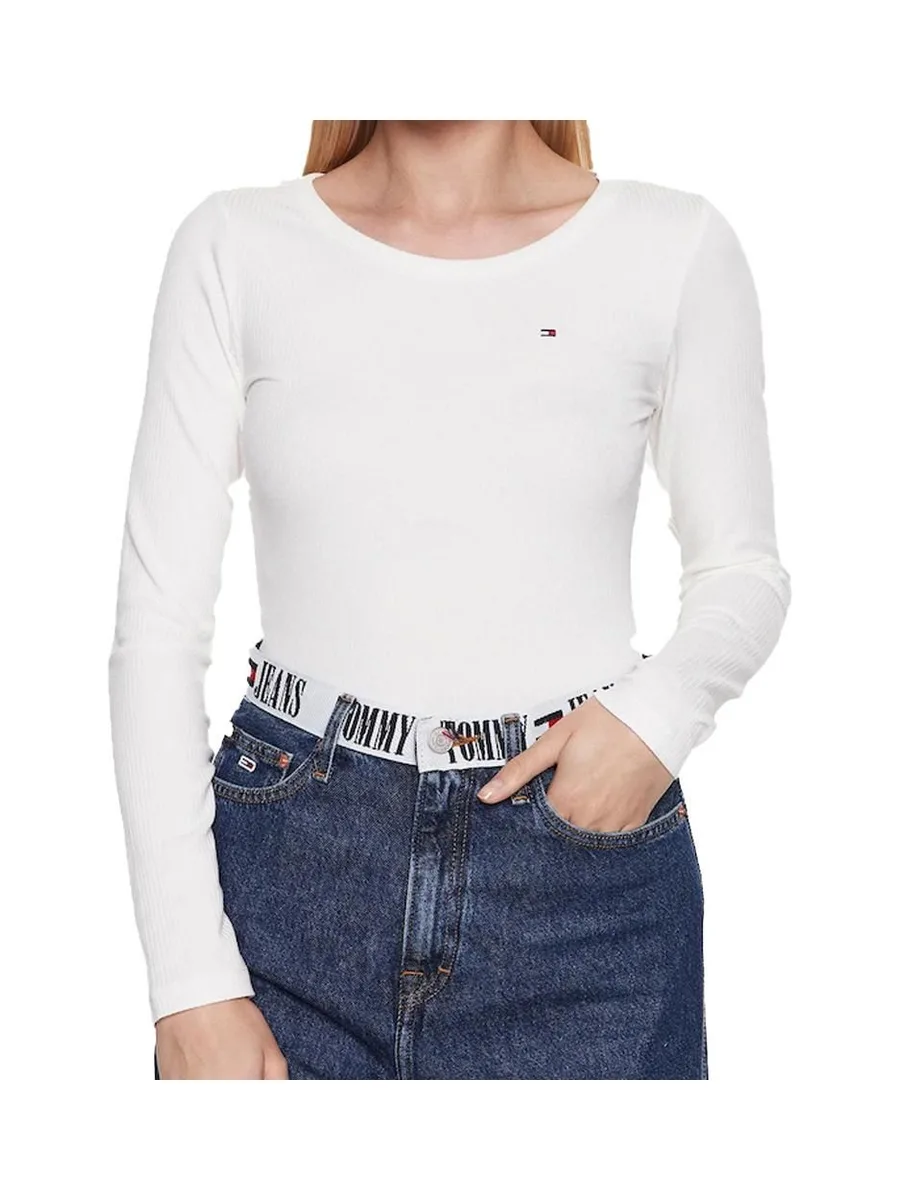 T-shirt Manches Longues Blanc Femme Tommy Hilfiger Desert 2