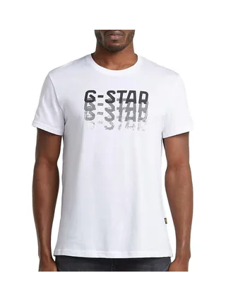 T-Shirt Blanc Homme G-Star RAW Faded 1