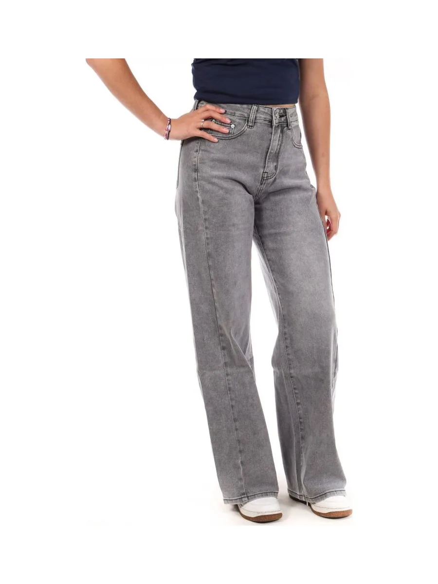 Jean Droit Gris Femme Monday Premium 666 1