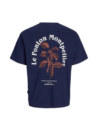 T-Shirt Marine Homme Jack & Jones Paros 4
