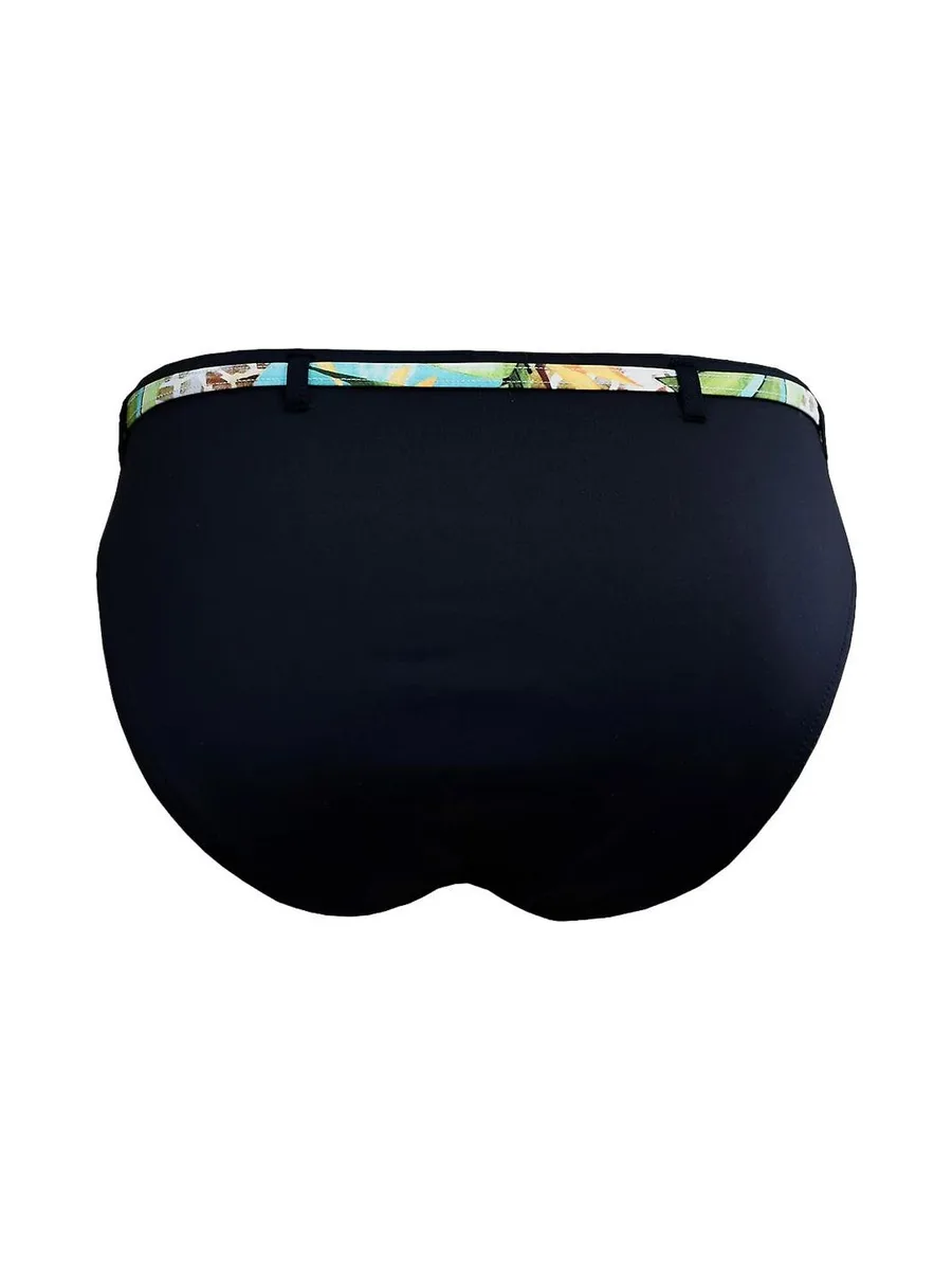 Bas de Bikini Noir Femme Grain de Sable Pendentif 2