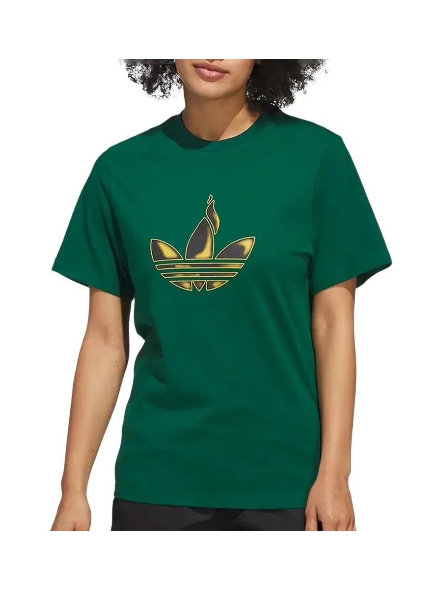 T-Shirt Vert Femme Adidas Tref Torch 2