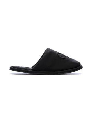 Chaussons Noir Femme Calvin Klein Jeans Slipper Satin Moire 2