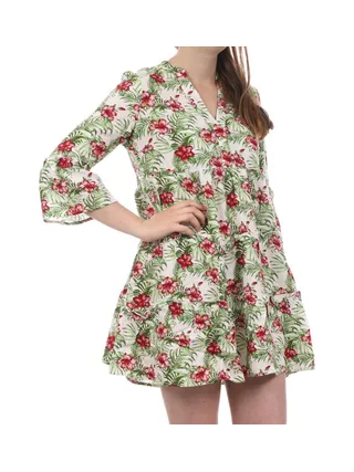 Robe Blanche/Fleurs Femme Vero Moda Easy 1