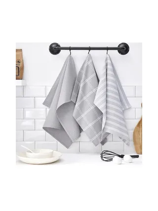 Lot De 3 Torchons Gris Today Essential 1