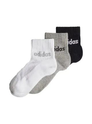 X3 Paires de chaussettes Noires/Grises/Blanches Garçon Adidas IV 1