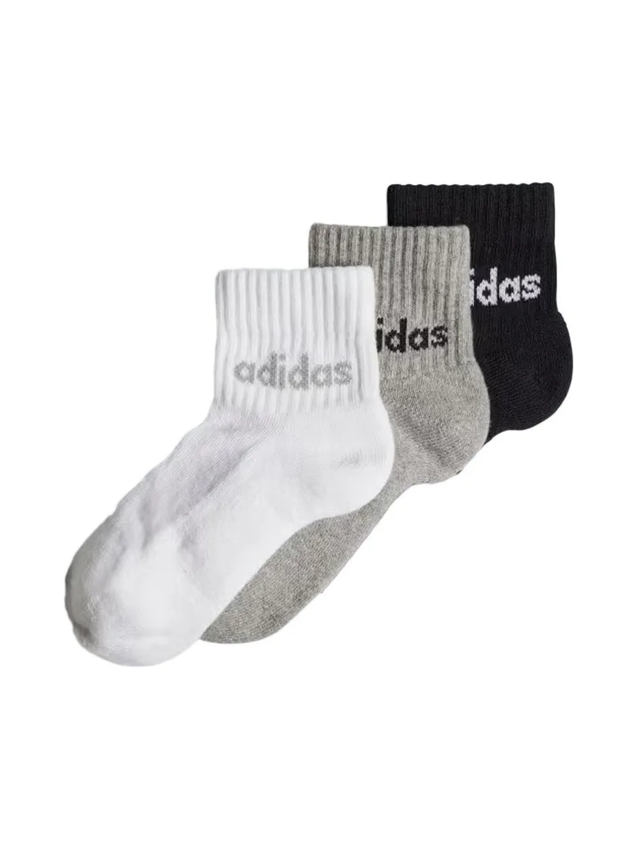 X3 Paires de chaussettes Noires/Grises/Blanches Garçon Adidas IV 2
