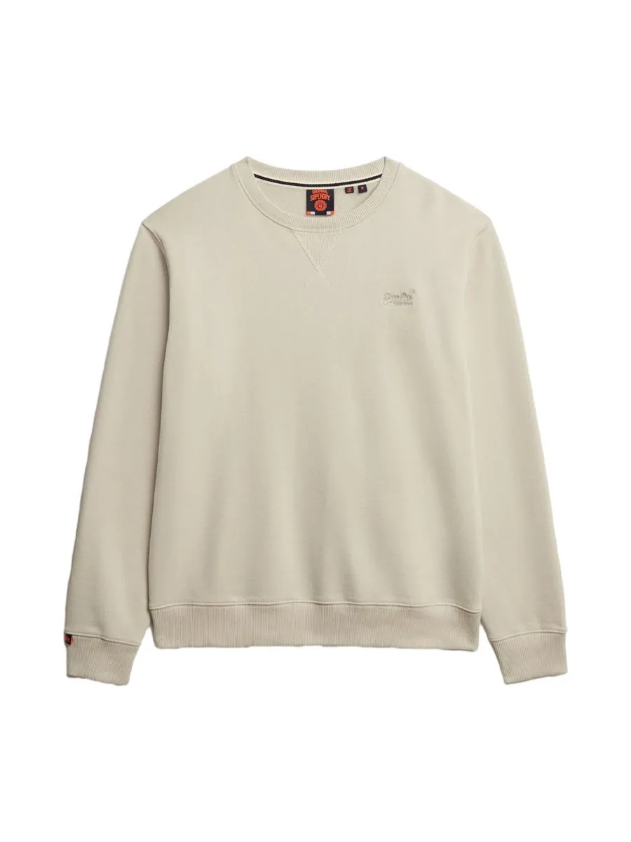 Pull Beige Homme Superdry Essential Logo Crew 2