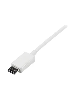 1m White Micro USB Cable - A to Micro B 3