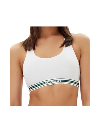 Brassière Blanche/Verte Femme Lacoste Out 1