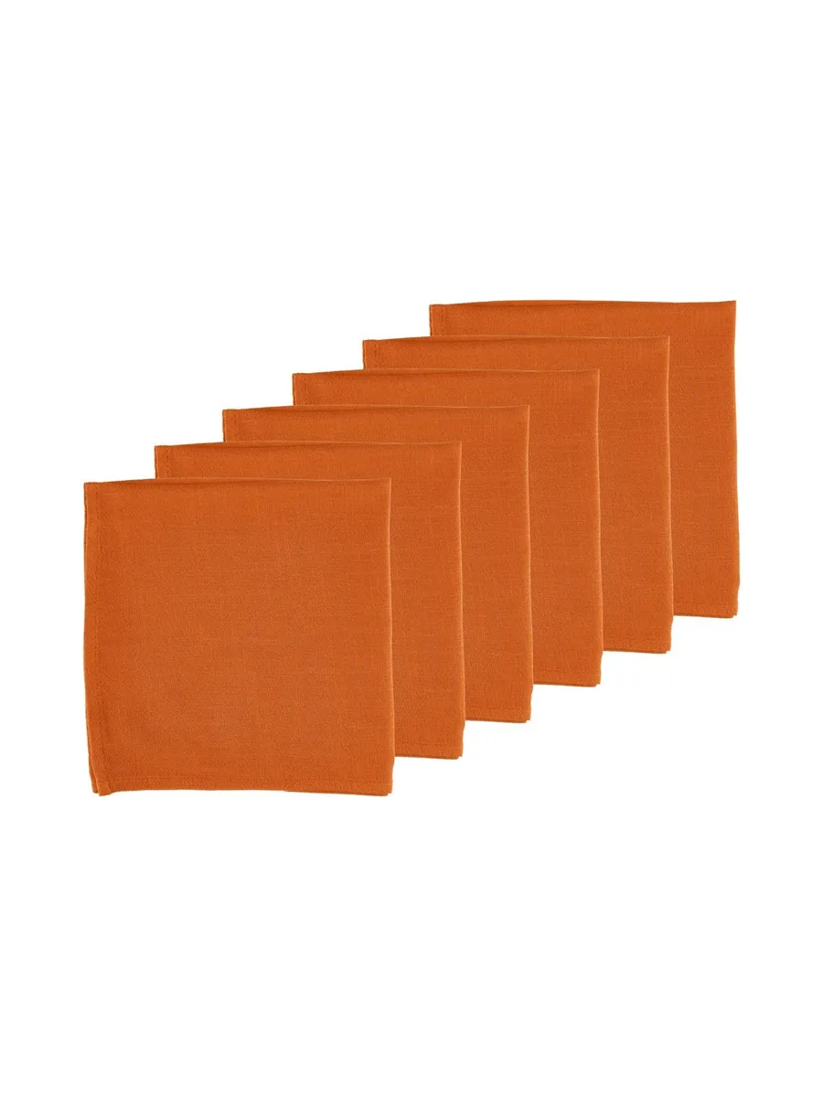 Serviette de table - 6 pièces - Lin et coton blanc crème 121