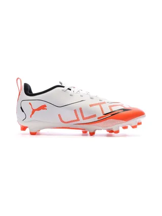 Chaussures de Foot Blanc/Orange Junior Puma Ultra 5 Play FG/AG 2