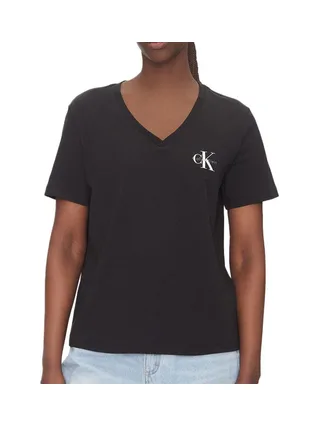 T-Shirt Noir Femme Calvin Klein Jeans LV047C906G 2