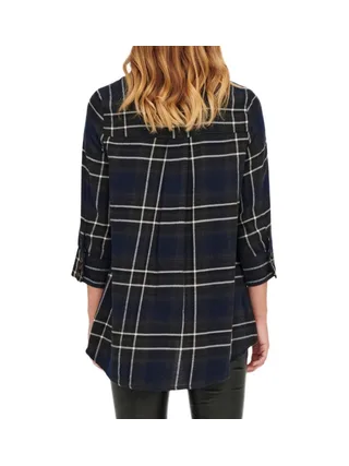 Chemise à Carreaux Marine/Blanche Femme Only Canberra 2
