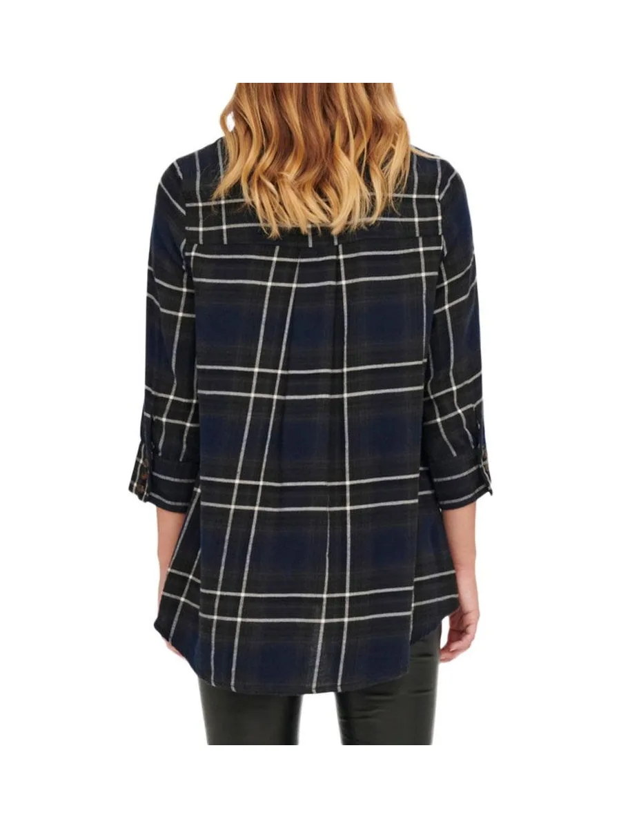 Chemise à Carreaux Marine/Blanche Femme Only Canberra 3