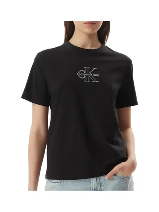T-Shirt Noir Femme Calvin Klein Jeans Classic 12 1
