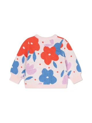 Pull Rose à Fleurs Fille Carrément Beau Y30215 2