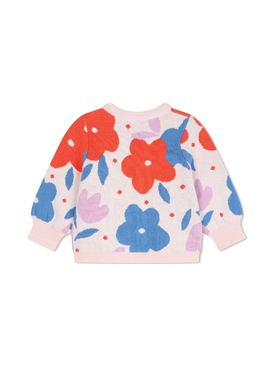 Pull Rose à Fleurs Fille Carrément Beau Y30215 3