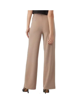 Pantalon Fluide Beige Femme VERO MODA Wide 2