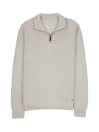 Pull 1/2 Zip Beige Homme Teddy Smith Pharcour 1