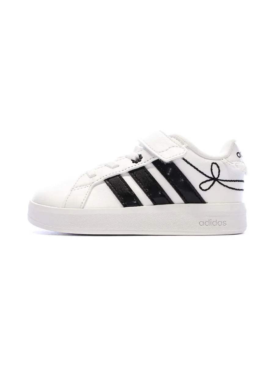 Baskets Blanche/Noir Fille Adidas Grand Court 3.0 Girls 2