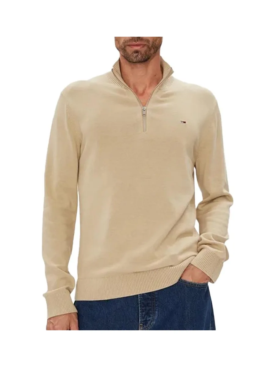 Pull 1/4 Zip Beige Homme Tommy Hilfiger Light 2