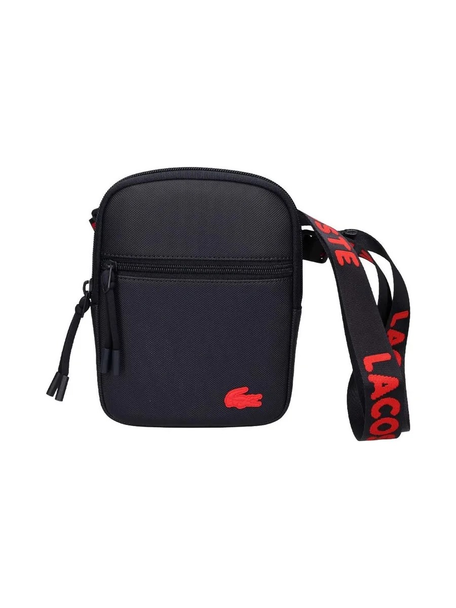 Sacoche Marine/Rouge Homme Lacoste Flat 1